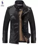 2019U veste ralph lauren homme cuir fashion col rond hot sale 1211 noir